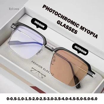 0 -4.0 Photochromic Krátkozrakosť Okuliare Luxusné Vonkajšie Farby, UV žiareniu, Okuliare Vintage Muži Ženy krátkozraké Okuliare Diopter