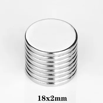 10/20/30/50/100ks 18x2 Tenké Neodýmu Magnet Silné 18mmx2mm silných Magnetov 18x2mm Trvalé Malé Okrúhle Magnet 18*2