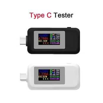 10 v 1 Typ-C Tester DC Digitálny Voltmeter Amperimetro Prúd Napätie Meter Amp Volt Ammeter Detektor Power Bank Nabíjačku Indica