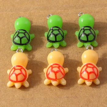 10pcs 25*14 mm Krásne Živice 3D Tortois Charms Zvierat Prívesky na Výrobu Náušnice, Náhrdelník DIY Šperky Príslušenstvo Dodávky