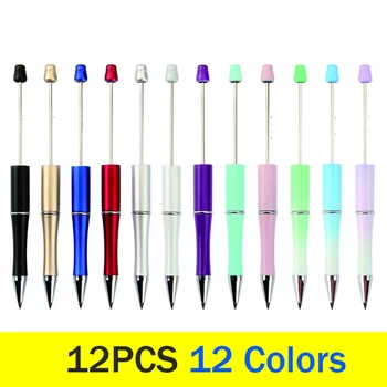 12Pcs Beadable Ceruzka Inkless Ceruzka Plastové Guľôčky Večný Ceruzka Infinity Opakovane Ceruzka pre Písanie, Kreslenie