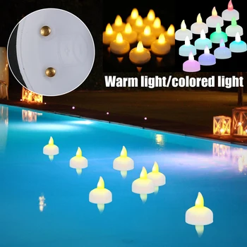12pcs LED Plávajúce sviečkach Nepremokavé Flameless Blikanie Prop Lampa na batériový Pre Vonkajší Bazén Dekoratívne Osvetlenie