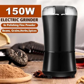 150W Silný Kuchyni Elektrický Mlynček na Kávu Maker Mini Soľ, Korenie Fazuľa Mlyn Byliny, Korenie, Orechy Elektronické Grind Stroj 220V