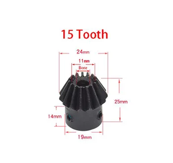 1Pcs 1:2 Uhlový prevod 1.5 Modul 15/30 Zub Vŕtanie 5-15 mm 45# Ocele, Mechanický Prenos Výstroj