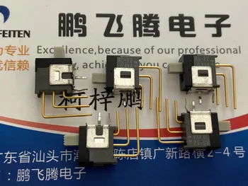 1PCS Dovezené, Japonskej, AKO-12AV micro prepínač ohnuté nohy 3 metre 2 gear horizontálne power slide 0.4 VA