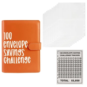 1Set 100 Obálky Výzvou Binder, Jednoduchý A Zábavný Spôsob, ako Uložiť 5,050 Úspory Výzvy, Rozpočet Knihy, Binder, +Hotovosti Obálky