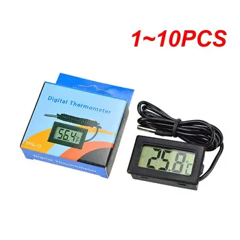 1~10PCS Mini LCD Digitálny Teplomer s Vodotesná Sonda Krytý Vonkajší Pohodlné Snímač Teploty na Chladnička Chladnička