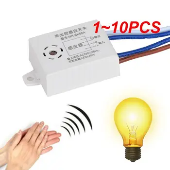 1~10PCS Zvukový Senzor Switch Modul 220V Detektor Zvuku Hlasu Senzor Intelligent Auto Na Vypnutie Svetla Smart Switch Pre Koridor Kúpeľ