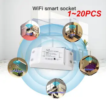 1~20PCS CORUI Homekit Smart Wifi Prepínač Istič 10A Moudle Funkciu Časovača Dohome Aplikácie Ovládanie Kompatibilné S Alexa Siri Google