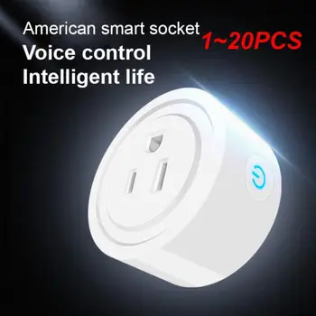 1~20PCS Smart Zásuvky Mini Načasovanie Tuya Diaľkové Ovládanie 100-240v Pre Alexa A Domovská stránka Google Smart Home Wifi Bezdrôtové Plug Nás Zásuvky