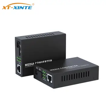 2 KS Gigabit Ethernet Vlákniny Media Konvertor Single Mode jednovláknová SC Vysielač 10/100Base-TX, aby 1000Base-FX s RJ45 Port