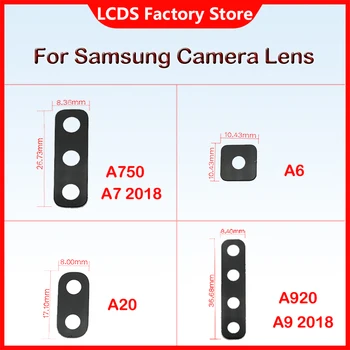 2 ks/Veľa Fotoaparát Sklenený Objektív Zadnej Kamery Sklo Objektívu S Lepidlo Pre Samsung A750 A7 2018 A6 A6+ A20 A920 A9 2018