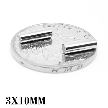 20/50/100/200/500PCS 3x10 Silné Valec Vzácnych Zemín 3mm Magnet*10 mm Kolo Neodýmu Magnety 3x10mm Mini Malý Magnet Disk 3*10