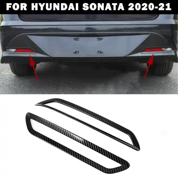2020-2021 PRE Hyundai Sonata ABS Uhlíkových Vlákien Zadné Ostrohové Hmlové Svetlo Lampy Kryt Výbava Auta Styling