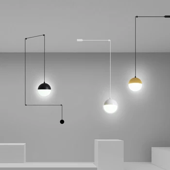 2020 Nové Akryl Loptu Prívesok svetlá DYI Minimalizmus Moderné led Prívesok, svietidlá pre obývacia izba, jedáleň, závesné dekorácie light 9W