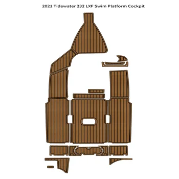 2021 Tidewater 232 LXF Plávať Platformu Kokpitu Pad Loď EVA Pena Teakové Podlahy Mat