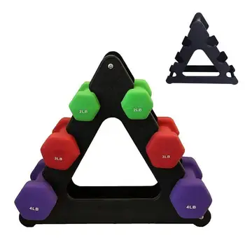 2021Hot Predaj HomeGym Fitness Cvičenie, Činky Plastové Trojuholník HolderStand Rack Bracketdumbell weightsHome Cvičenie Príslušenstvo