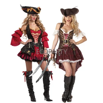 2023, Karneval, Halloween Piráti Karibiku Kostým Kapitán Huntress Clubwear Hrať Vyhovovali Cosplay Maškarný Party Šaty 20