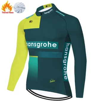 2024 Boraful Hansgrohe dlhý cyklistický dres mužov zimná fleece maillot invierno ciclismo hombre cyklistické tričko koszulka rowerowa meska