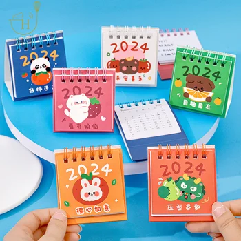 2024 Mini Kalendár Roztomilý Stôl Denný Plánovač, Kalendár, Plánovač Stojí Kalendár Stolový Ornament Hosť Darčeky Kancelárske Potreby