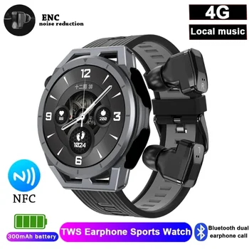2024 Nové technológie NFC Smart Hodinky, Náramok 2 v 1 TWS Bezdrôtové Slúchadlá 1.28 Palcový Srdcovej frekvencie, Krvného Tlaku Športové Nepremokavé Smartwatch Mužov