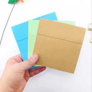 20pcs Candy farby 10x10cm mini obálky DIY Multifunkčné Craft Papier Obálky Na List Papiera, Pohľadníc Školy Materiálu