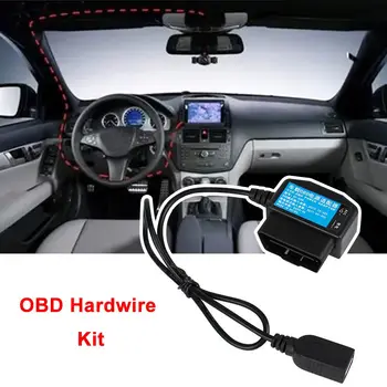 24 Hodín Parkovanie Monitorovanie 3A, 5V USB Auta nabíjací Kábel OBD Hardwire Držiak s vypínačom Drôt pre Dash Cam Videokamera Vozidla DVR