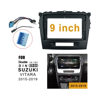 2Din 9 Palcový Auto Ovládať Rádio Stereo Panel Dash Rám S Adaptér Kábel Pre SUZUKI VITARA 2015-2019 Fascia Dash Rám