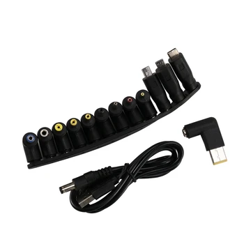 2X jednosmerný (DC) Kábel USB, Až 5.5X2.1 Multifunkčné Dc Zameniteľné Zástrčka Je Vhodná Pre Notebooky A Routery