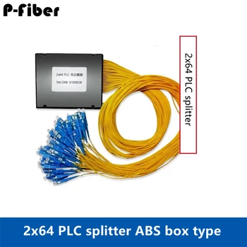 2x64 optického vlákna PLC splitter modul 2*64 box typ SC, FC ST LC vrkôčiky typ Kazety FTTH spojka žltá 2*64