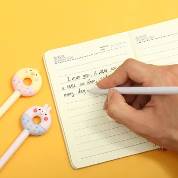 36PCS kórejský karikatúra roztomilý pet zvierat silikónové pero Rollerball roztomilý kuracie prstencového rýchle sušenie pero