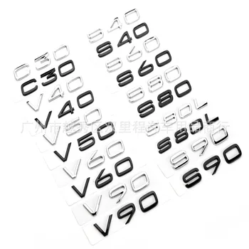 3d ABS Volvo Písmená Kufri Znak, Odznak Na Volvo C30 V40 V50 V60 V90 S40, S60, S80 S90 XC40 XC60 XC90 T5 T6 Logo Príslušenstvo