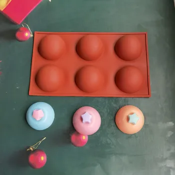 3D Loptu Kolo Pol Oblasti Silikónové Formy Pre DIY Pečenie Puding Mousse Čokoládová Torta Plesní, Kuchynské Doplnky Nástroje