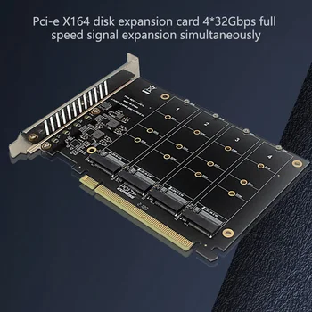 4-Disk NVME RAID PCI-E X16 Dapter Karty Pole Rozširujúca Karta Podpora M. 2 NVME Protokol SSD M. 2 PCI-E Vybavenie