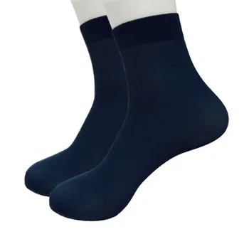 4 Páry Priedušná pánske Ponožky Krátke Elastické Členok Farbou Hodváb Vysokej Kvality Podnikateľského Unisex Sokken Plus Veľkosť
