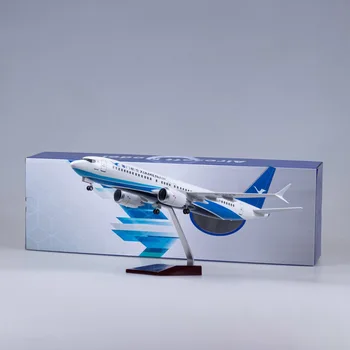 47 cm Xiamen Airlines B737max Lietadlo Lietadlo Modely, Hračky So Svetlom Diecast Živice Rovine Zber Displej Darčeky Pre Fanúšikov