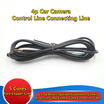 5-Core Holé Medené prepojovací Kábel Predlžovací Kábel lanko Auto 4p Otáčanie Obrazu, Video Dohľad Led Fotoaparátu