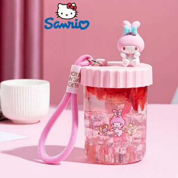 520ml Sanrios Kawaii Plastových Fliaš Vody Cartoon Hello Kitty Melódie Malé Priehľadné Cinnamoroll Pochacco pitnej Vody Poháre