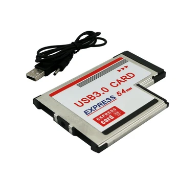 54 mm Na USB 3.0, 2 X Port Expresscard slot karty PCI-E Na USB Adaptér Converter Express Card Kov+Plast vhodné Pre Notebook Notebook