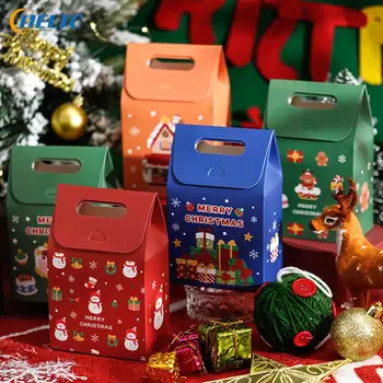 6pcs Vianočné Cukrovinky Box Cartoon Snowflake Dom Cookie Candy Balenie Box 2024 Vianoce, Nový Rok Party Dekor Vianočný Strom Ornament
