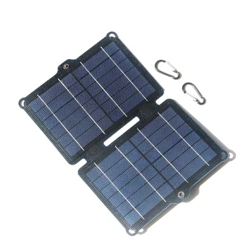 8W 5V ETFE Solárny Panel Skladacie Nabíjačku Vonkajšie Prenosné Duals USB IPX6 Nepremokavé Solárne Skladacia Taška Nabíjačku Mobilného Telefónu