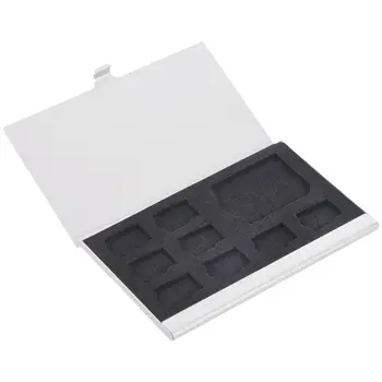 9 Micro-SD/SD Pamäťovú Kartu Skladovanie Držiteľa Box Chránič Kovových Prípadoch 8 TF&1 SD
