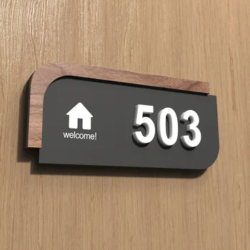 Akryl Troch-dimenzionální Číslo Domu Doska, Domov Prispôsobené Hotel Box, Číslo Izby Značenie, Hotel, Číslo Domu Prispôsobenie