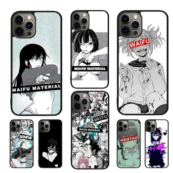 Anime Dievča Waifu Materiál Mobilný Telefón Prípadoch Kryt Pre iPhone 15 14 12 13 mini 11 Pro MAX XR XS apple 6 7 8 Plus SE2020 Coque