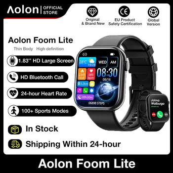 Aolon Foom Lite Smart Hodinky Mužov Bluetooth Hovor Vodotesný IP67 Vytáčanie Hovoru Smartwatch Ženy, Fitness Náramok Vlastné Hodinky
