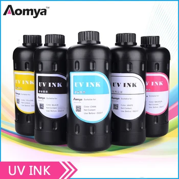 Aomya Rýchle Vytvrdnutie 3D UV Ink Kit pre Epson R1800 R1900 R2000 UV UV Flatbed Tlačiareň na drevo/akryl/sklo/telefón prípadoch.. 500mlX6C