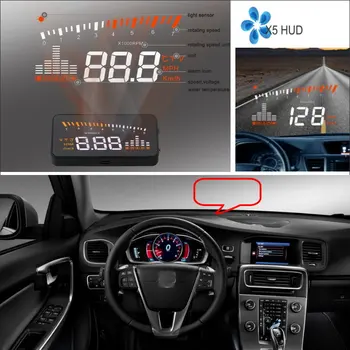 Auto HUD Head Up Display Pre Volvo XC60/XC90 2010-2019 Digitálne Informácie premietacie plátno Bezpečnej Jazdy Refkecting Sklo
