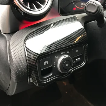 Auto Light control Panel (Ovládací Panel Výbava Kryt Nálepky na Mercedes Benz A Trieda CLA W177 C118 A180 A200 A220 CLA200 Príslušenstvo Auto Styling