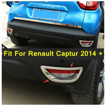 Auto Styling Zadné Hmlové Svietidlo Foglights Svetlá Kryt Trim 2 ks Na Renault Captur 2014 2015 2016 ABS Chrome Vonkajšie Príslušenstvo