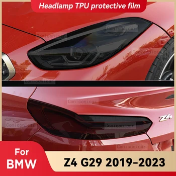 Auto Svetlomety Ochranný Film Predných Svetlometov Kryt Údené Black TPU Film Príslušenstvo Nálepka Pre BMW Z4 G29 2019-2023 2022